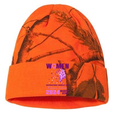 International Wo.'s Day 2024 Floral Silhouette Kati Licensed 12" Camo Beanie