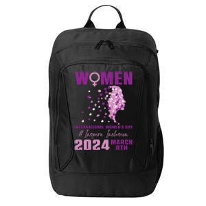 International Women Day 2024 Floral Woman Girl Silhouette City Backpack