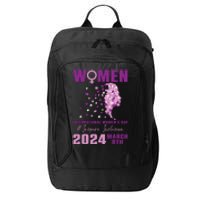 International Women Day 2024 Floral Woman Girl Silhouette City Backpack