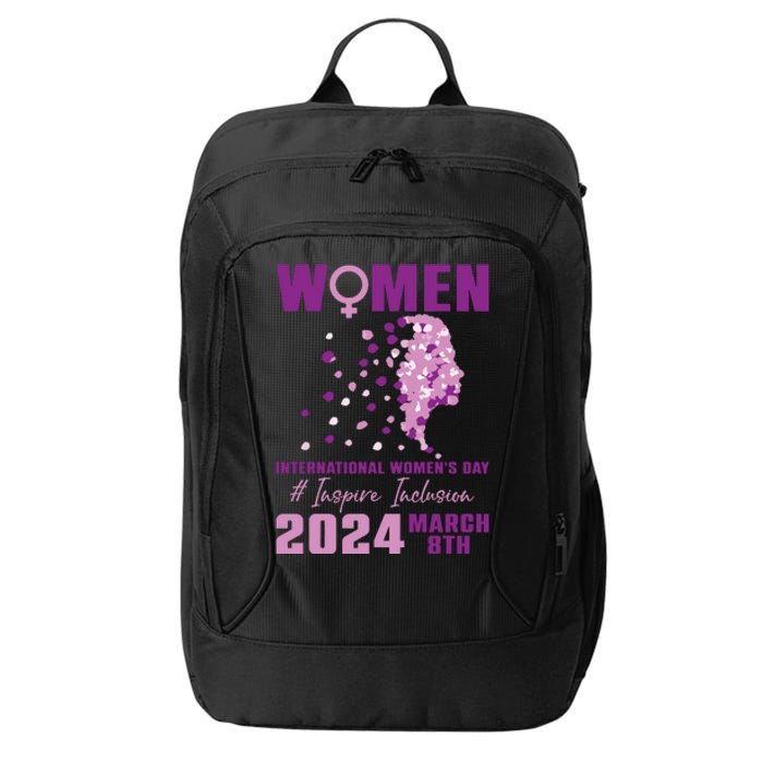 International Women Day 2024 Floral Woman Girl Silhouette City Backpack