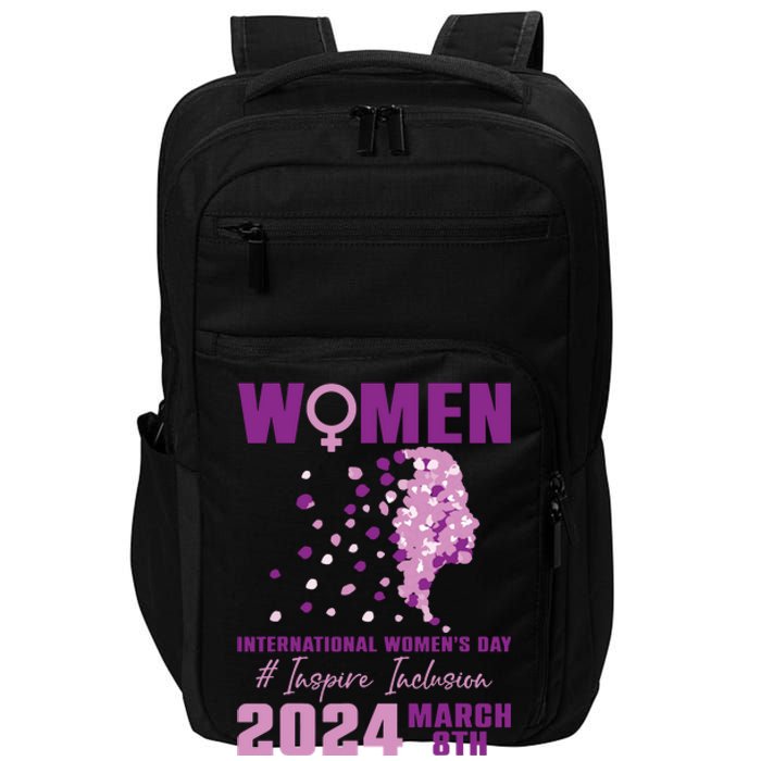 International Women Day 2024 Floral Woman Girl Silhouette Impact Tech Backpack