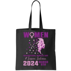 International Women Day 2024 Floral Woman Girl Silhouette Tote Bag