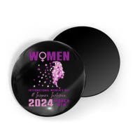 International Women Day 2024 Floral Woman Girl Silhouette Magnet