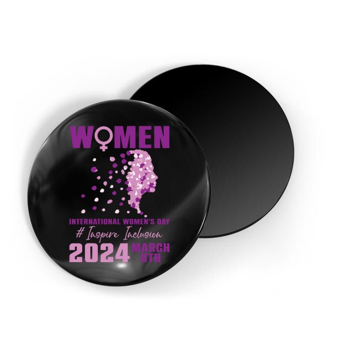 International Women Day 2024 Floral Woman Girl Silhouette Magnet