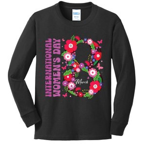 International Women Day 2024 Happy Women Day March 8 2024 Kids Long Sleeve Shirt