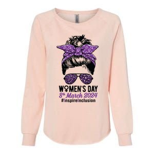 International Women Day 2024 Inspire Inclusion 8 March 24 Womens California Wash Sweatshirt