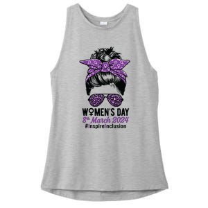 International Women Day 2024 Inspire Inclusion 8 March 24 Ladies PosiCharge Tri-Blend Wicking Tank