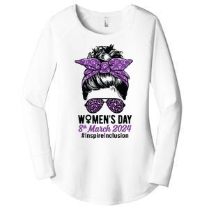 International Women Day 2024 Inspire Inclusion 8 March 24 Women's Perfect Tri Tunic Long Sleeve Shirt