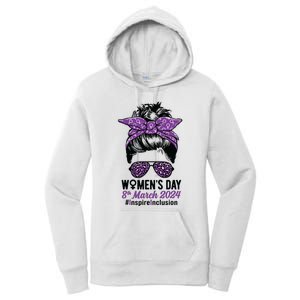 International Women Day 2024 Inspire Inclusion 8 March 24 Women's Pullover Hoodie