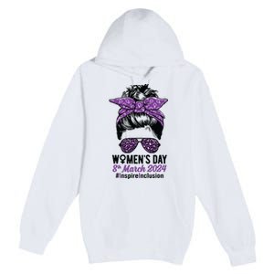 International Women Day 2024 Inspire Inclusion 8 March 24 Premium Pullover Hoodie