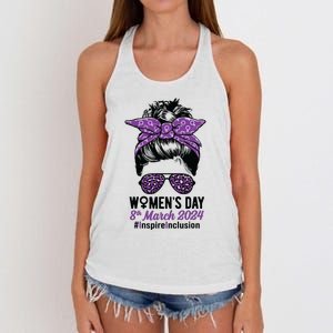 International Women Day 2024 Inspire Inclusion 8 March 24 Women's Knotted Racerback Tank