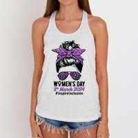 International Women Day 2024 Inspire Inclusion 8 March 24 Women's Knotted Racerback Tank