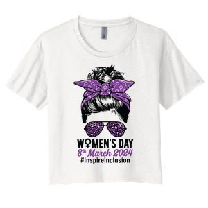 International Women Day 2024 Inspire Inclusion 8 March 24 Women's Crop Top Tee