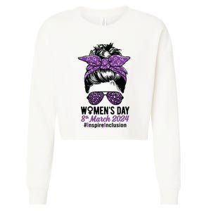 International Women Day 2024 Inspire Inclusion 8 March 24 Cropped Pullover Crew