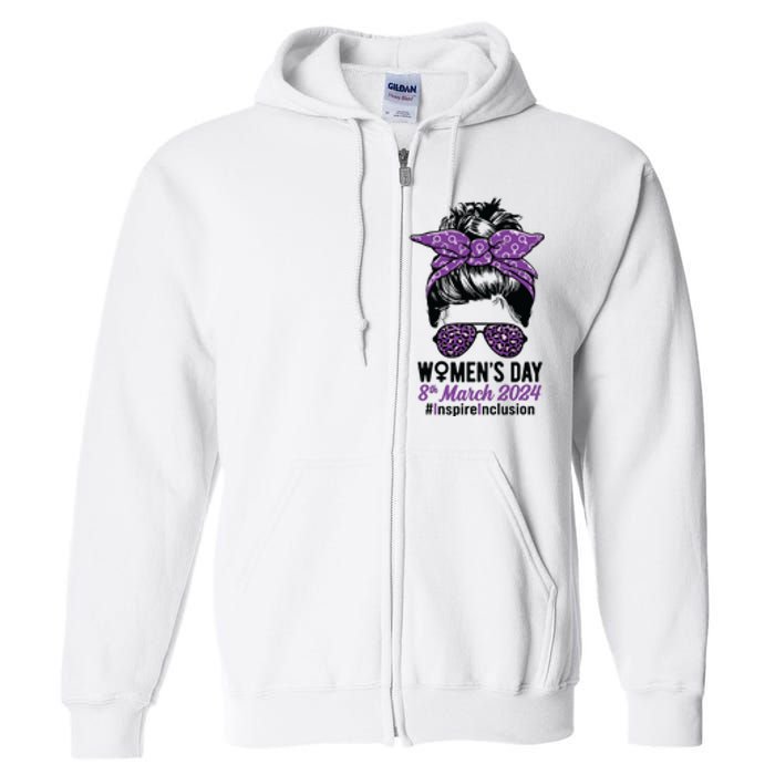 International Women Day 2024 Inspire Inclusion 8 March 24 Full Zip Hoodie