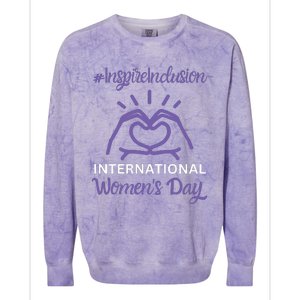 International Women Day 2024 Inspire Inclusion 8 March Colorblast Crewneck Sweatshirt