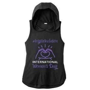 International Women Day 2024 Inspire Inclusion 8 March Ladies PosiCharge Tri-Blend Wicking Draft Hoodie Tank