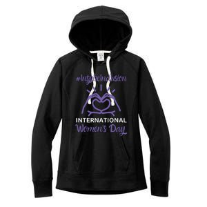 International Women Day 2024 Inspire Inclusion 8 March Women's Fleece Hoodie