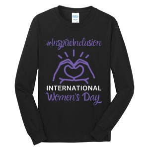 International Women Day 2024 Inspire Inclusion 8 March Tall Long Sleeve T-Shirt