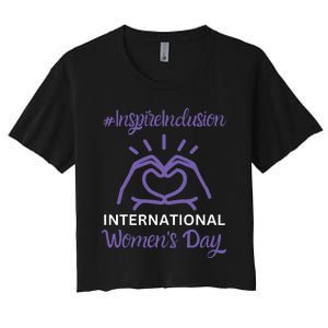 International Women Day 2024 Inspire Inclusion 8 March Women's Crop Top Tee