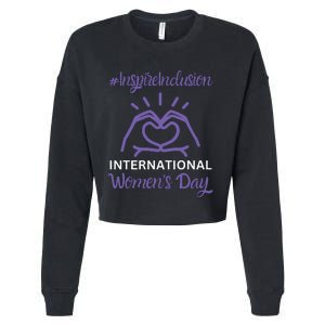 International Women Day 2024 Inspire Inclusion 8 March Cropped Pullover Crew