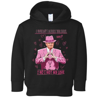 I WouldnT Deport You Baby I No I Not My Love Funny Donald Trump Valentine Toddler Hoodie