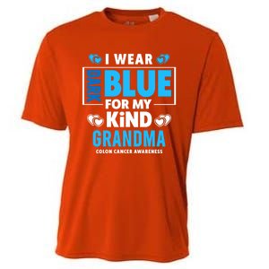 I Wear Dark Blue For My Grandma Funny Gift Colon Cancer Awareness Funny Gift Cooling Performance Crew T-Shirt