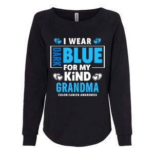 I Wear Dark Blue For My Grandma Funny Gift Colon Cancer Awareness Funny Gift Womens California Wash Sweatshirt