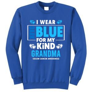 I Wear Dark Blue For My Grandma Funny Gift Colon Cancer Awareness Funny Gift Sweatshirt