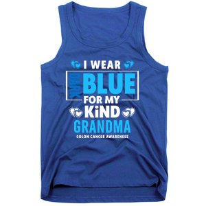 I Wear Dark Blue For My Grandma Funny Gift Colon Cancer Awareness Funny Gift Tank Top