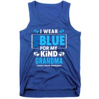 I Wear Dark Blue For My Grandma Funny Gift Colon Cancer Awareness Funny Gift Tank Top