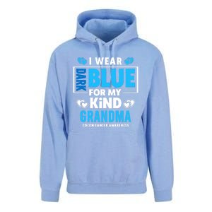 I Wear Dark Blue For My Grandma Funny Gift Colon Cancer Awareness Funny Gift Unisex Surf Hoodie