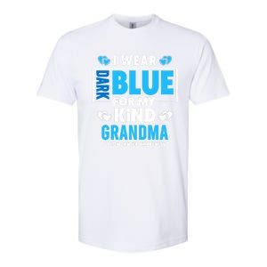 I Wear Dark Blue For My Grandma Funny Gift Colon Cancer Awareness Funny Gift Softstyle CVC T-Shirt