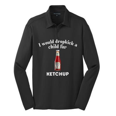 I Would Dropkick A Child Silk Touch Performance Long Sleeve Polo