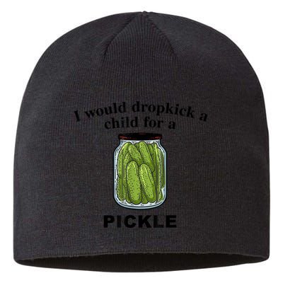 I Would Dropkick A Child For A Pickle Gift Sustainable Beanie
