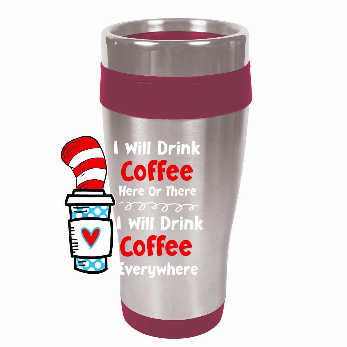 I Will Drink Coffee Here Or There Funny Teacher Teaching 15oz Campfire Ceramic Mug