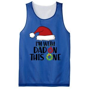 IM With Dad On This One Santa Matching Family Christmas Gift Mesh Reversible Basketball Jersey Tank