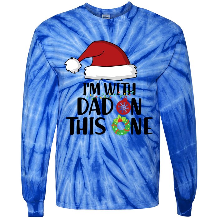 IM With Dad On This One Santa Matching Family Christmas Gift Tie-Dye Long Sleeve Shirt