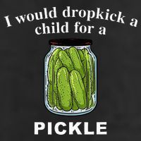 I Would Dropkick A Child For A Pickle 7 Panel Mesh Trucker Snapback Hat