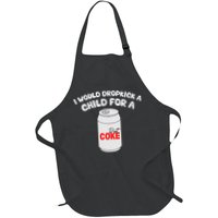 I Would Dropkick A Child For Diet C.O.K.E Full-Length Apron With Pockets