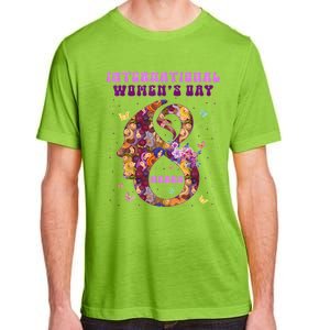 International Women Day 8 March 2024 Flowers Adult ChromaSoft Performance T-Shirt