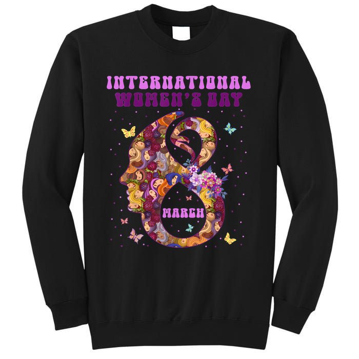 International Women Day 8 March 2024 Flowers Sweatshirt