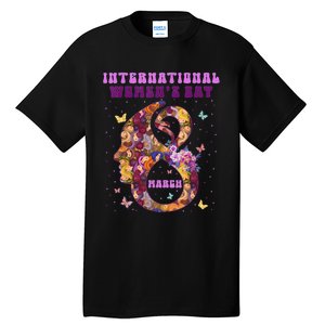 International Women Day 8 March 2024 Flowers Tall T-Shirt