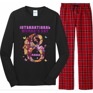 International Women Day 8 March 2024 Flowers Long Sleeve Pajama Set