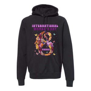 International Women Day 8 March 2024 Flowers Premium Hoodie