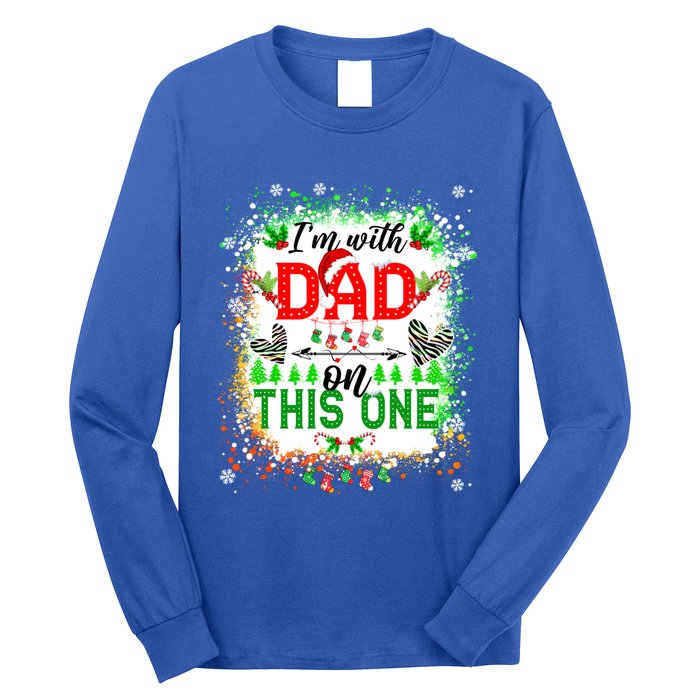 IM With Dad On This One Family Love Christmas Lights Pajama Meaningful Gift Long Sleeve Shirt