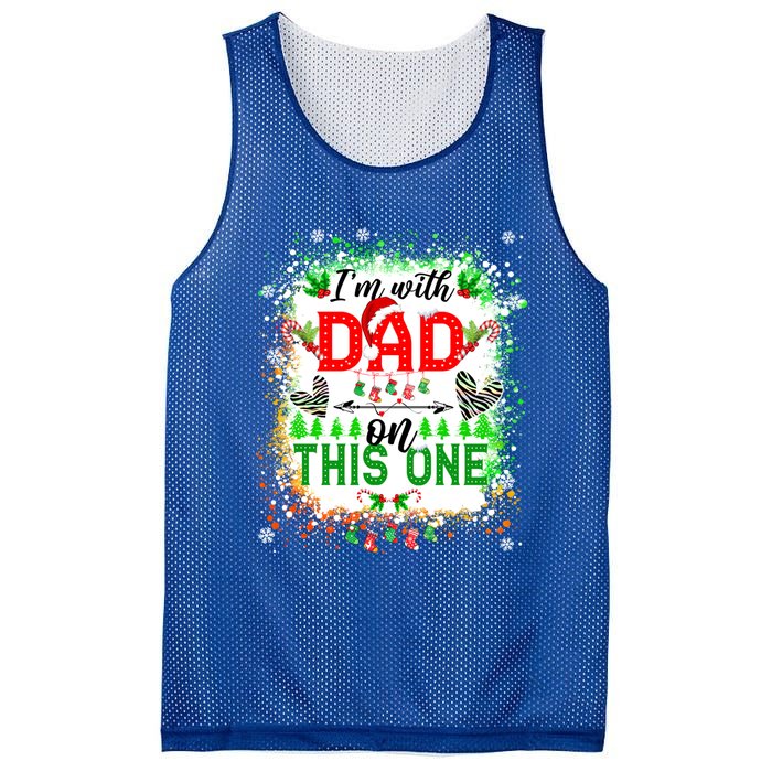 IM With Dad On This One Family Love Christmas Lights Pajama Meaningful Gift Mesh Reversible Basketball Jersey Tank