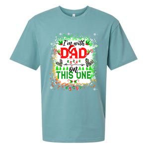 IM With Dad On This One Family Love Christmas Lights Pajama Meaningful Gift Sueded Cloud Jersey T-Shirt