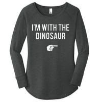 IM With Dinosaur Halloween Costume Party Matching Dinosaur Women's Perfect Tri Tunic Long Sleeve Shirt