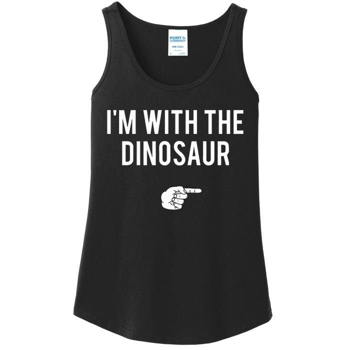 IM With Dinosaur Halloween Costume Party Matching Dinosaur Ladies Essential Tank